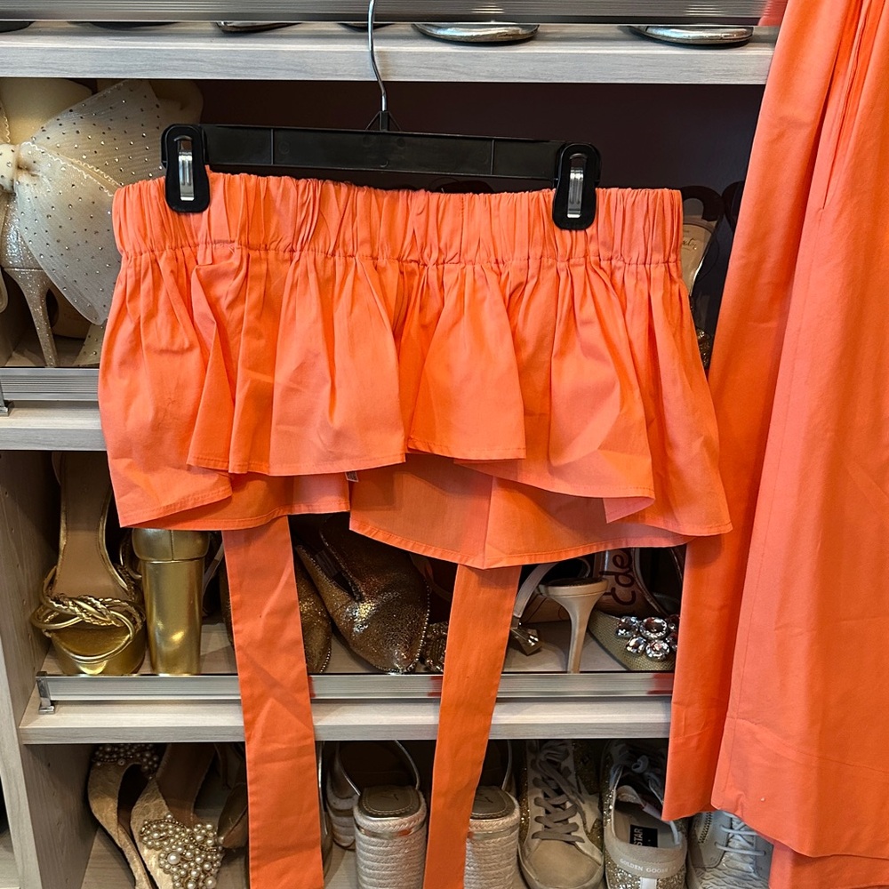Free People Vibrant Orange Midi Skirt Set - Picture 4 of 5